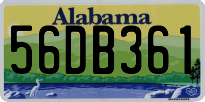 AL license plate 56DB361