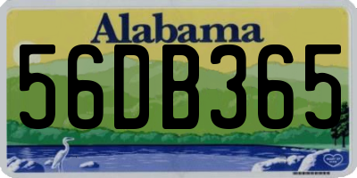 AL license plate 56DB365