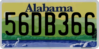 AL license plate 56DB366