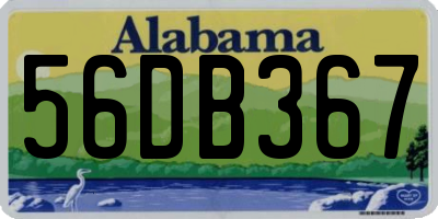 AL license plate 56DB367