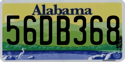 AL license plate 56DB368