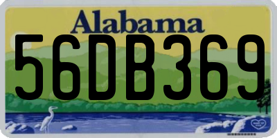 AL license plate 56DB369