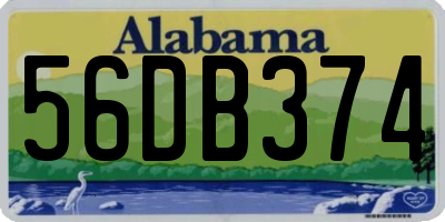 AL license plate 56DB374