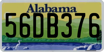 AL license plate 56DB376