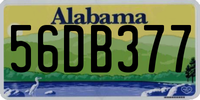 AL license plate 56DB377