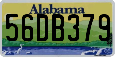 AL license plate 56DB379