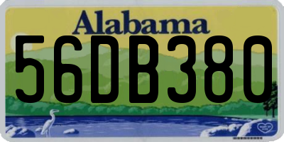 AL license plate 56DB380