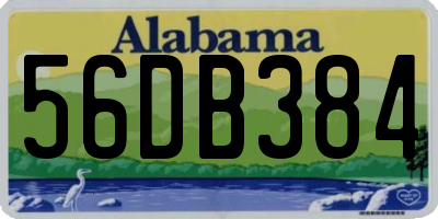 AL license plate 56DB384