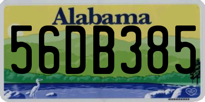 AL license plate 56DB385