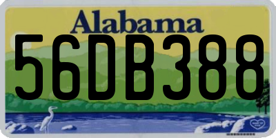 AL license plate 56DB388