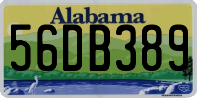 AL license plate 56DB389