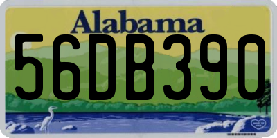 AL license plate 56DB390