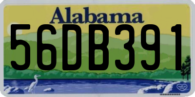 AL license plate 56DB391