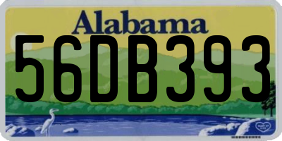 AL license plate 56DB393