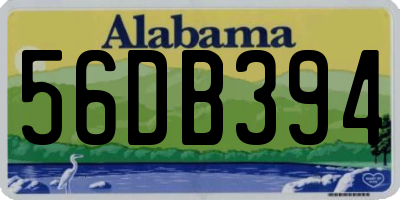 AL license plate 56DB394