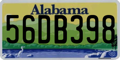 AL license plate 56DB398