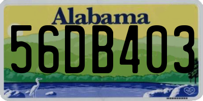 AL license plate 56DB403