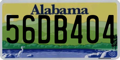 AL license plate 56DB404