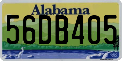 AL license plate 56DB405