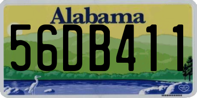 AL license plate 56DB411