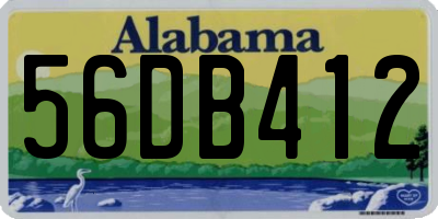 AL license plate 56DB412