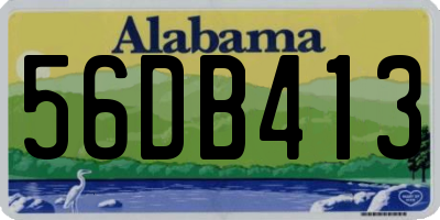 AL license plate 56DB413
