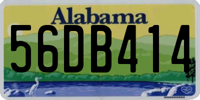 AL license plate 56DB414