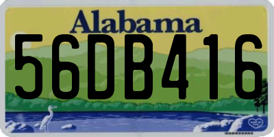 AL license plate 56DB416