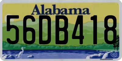 AL license plate 56DB418