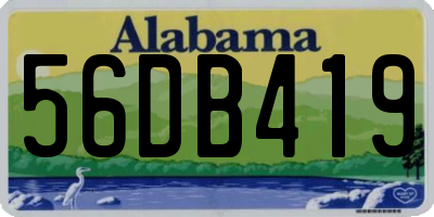 AL license plate 56DB419