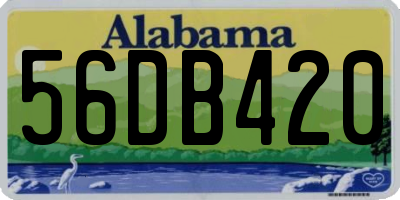 AL license plate 56DB420