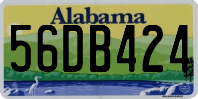 AL license plate 56DB424