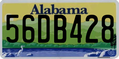 AL license plate 56DB428