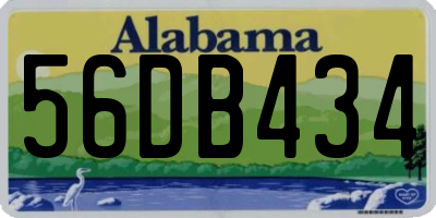 AL license plate 56DB434