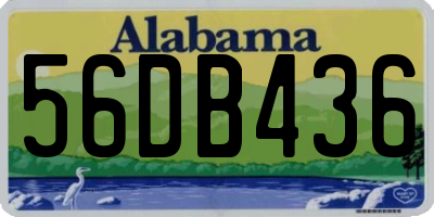AL license plate 56DB436