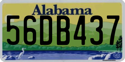 AL license plate 56DB437