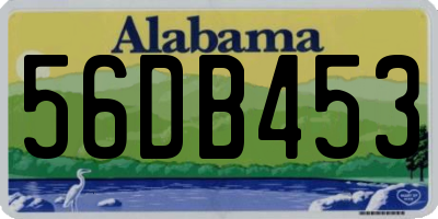 AL license plate 56DB453