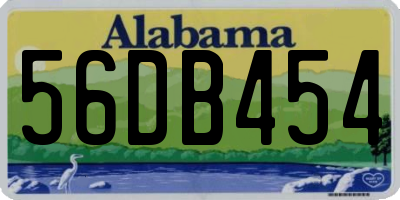 AL license plate 56DB454