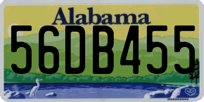 AL license plate 56DB455