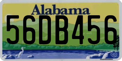 AL license plate 56DB456
