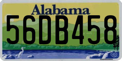 AL license plate 56DB458