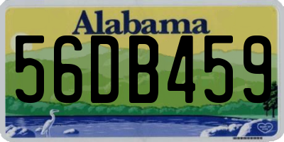 AL license plate 56DB459