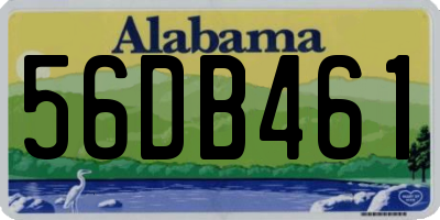 AL license plate 56DB461