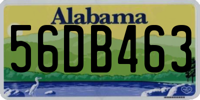 AL license plate 56DB463