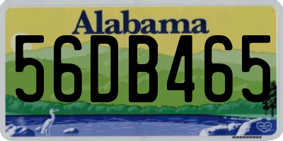 AL license plate 56DB465