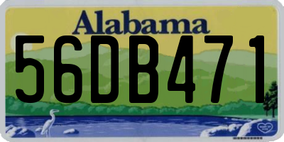 AL license plate 56DB471