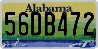 AL license plate 56DB472