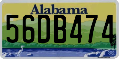 AL license plate 56DB474