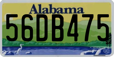AL license plate 56DB475