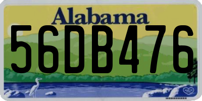 AL license plate 56DB476